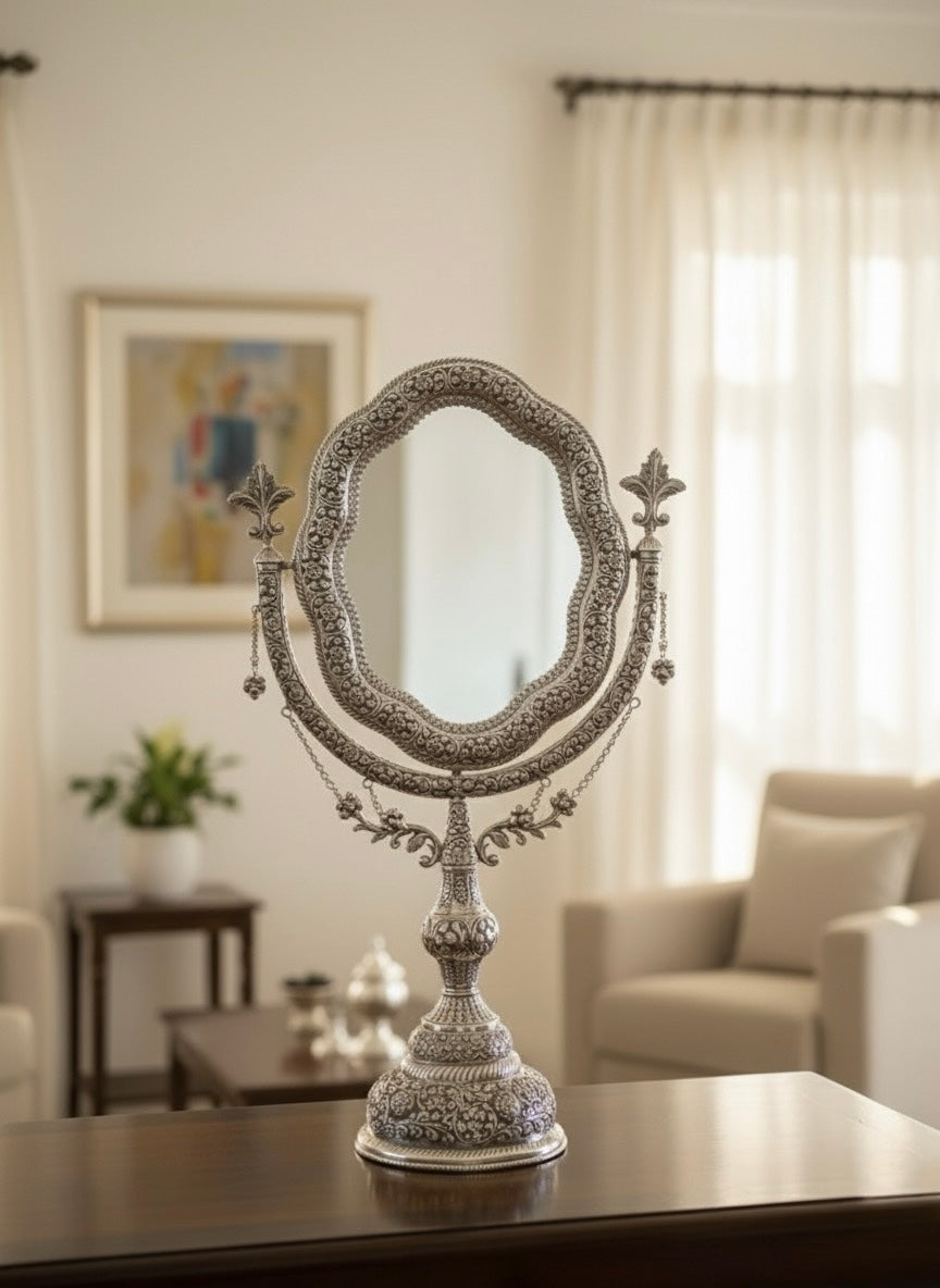 Handcrafted 'Aura' Vastu Brass Mirror