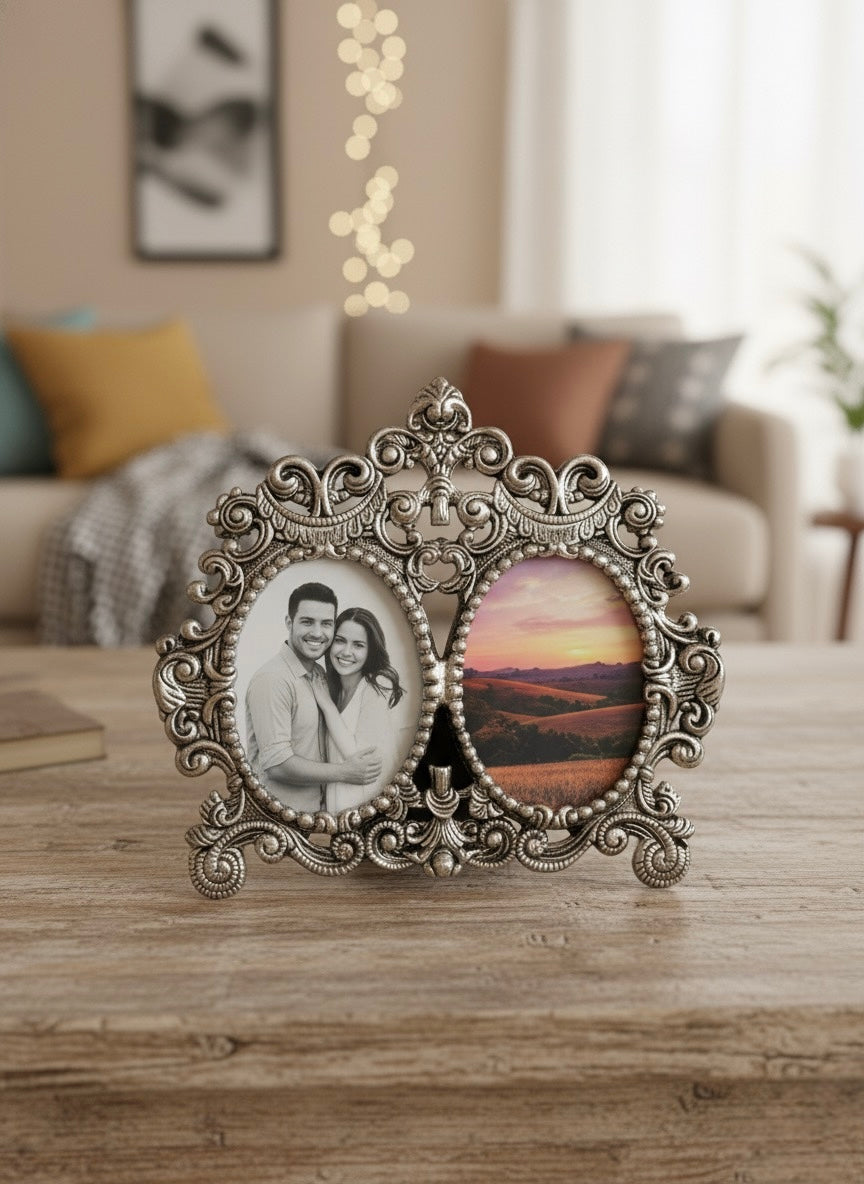 Regal Dual-Oval Aluminum Photo Frame