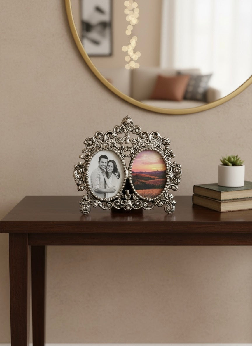 Regal Dual-Oval Aluminum Photo Frame