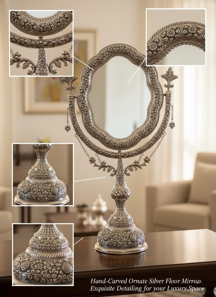 Handcrafted 'Aura' Vastu Brass Mirror