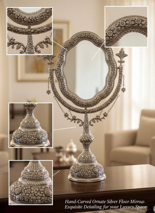 Handcrafted 'Aura' Vastu Brass Mirror